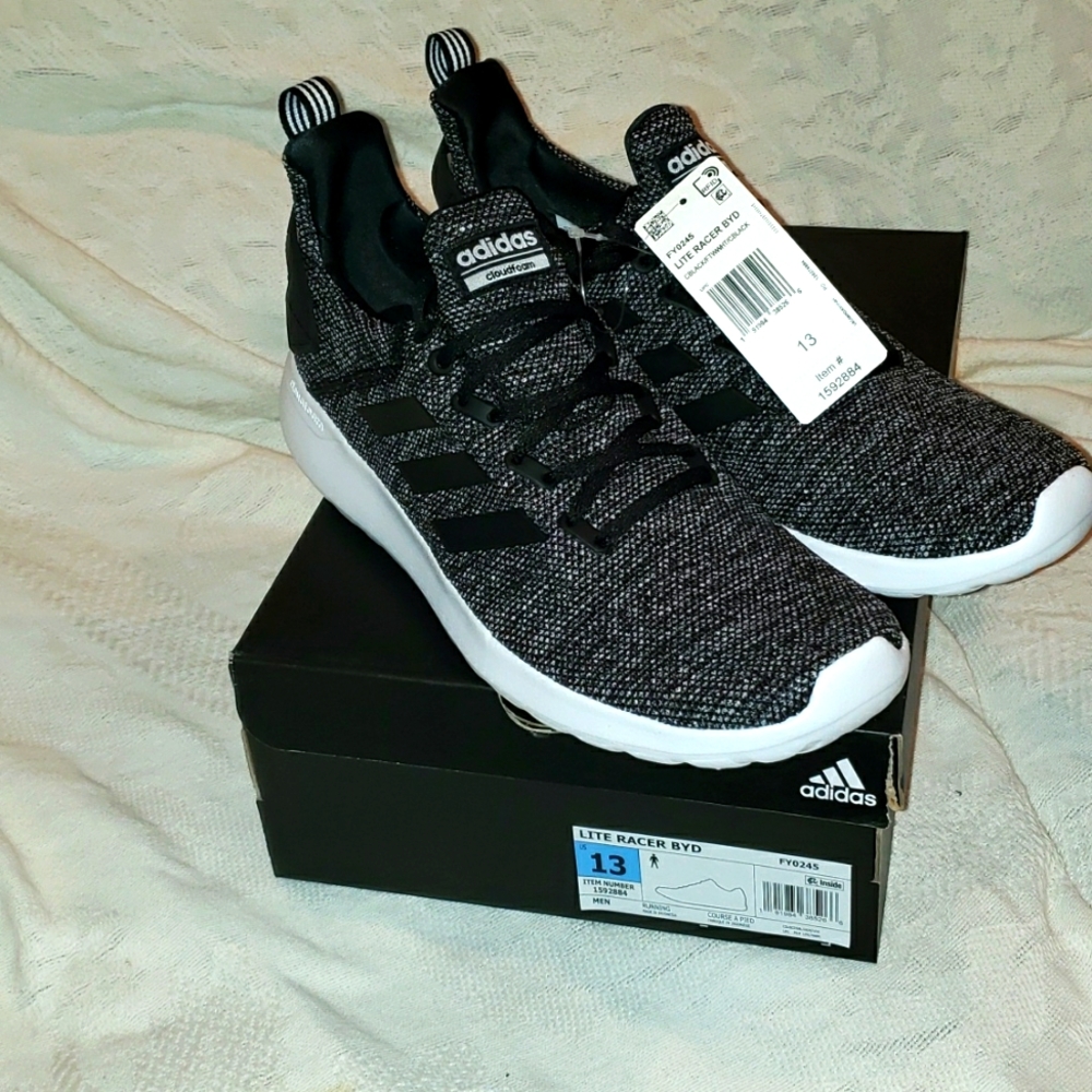 Men Adidas Shoe Size 13 Wht/CBlack